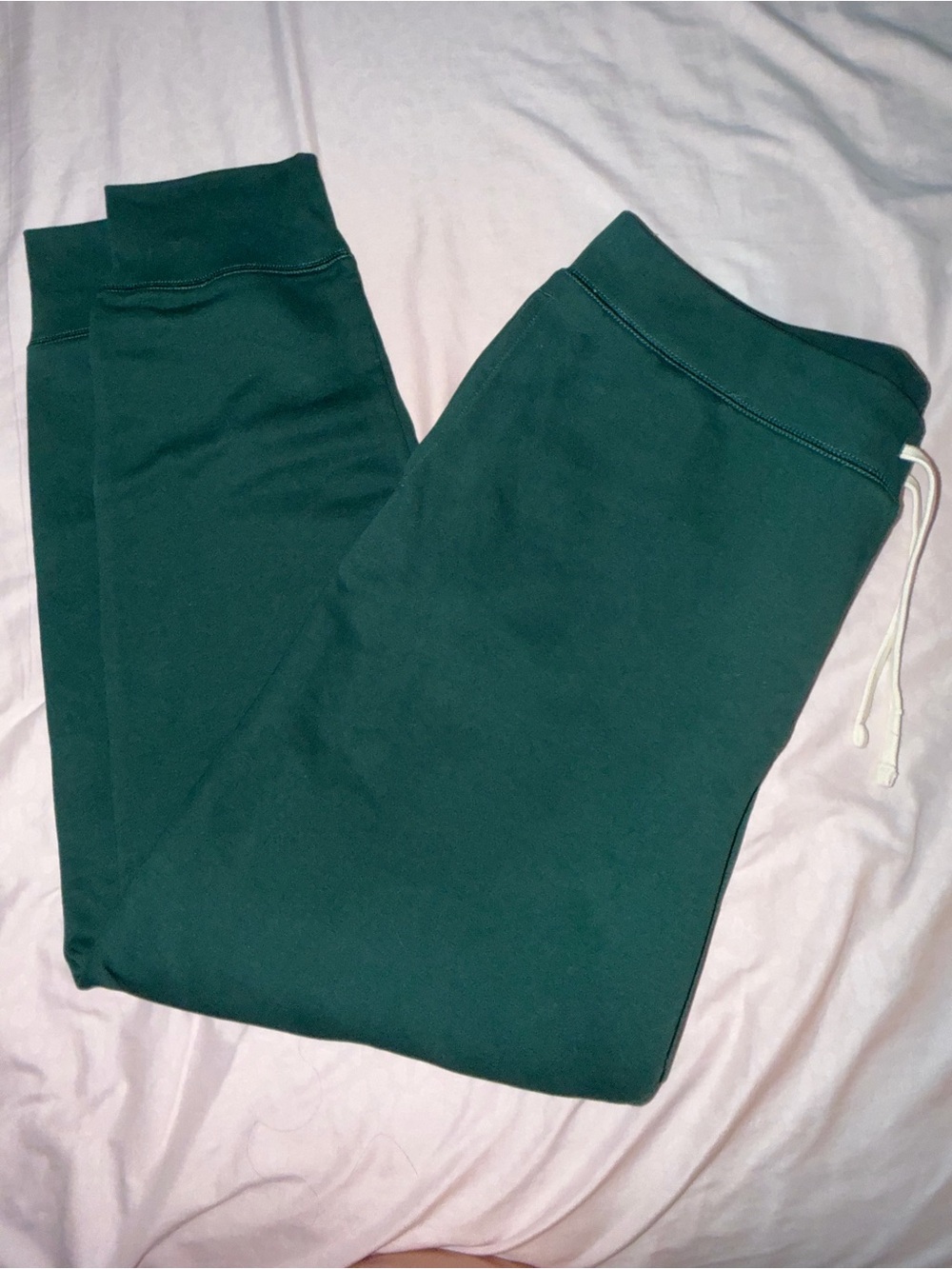 Dark Green Sweatpants with Drawstring
